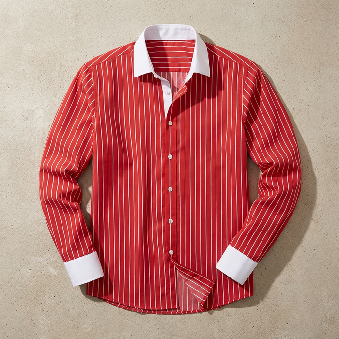Serafina Cotton Striped Knit Shirt