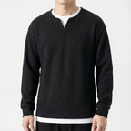 Malaga Cotton Split-Neck Jumper