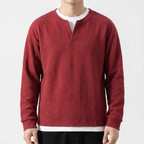 Malaga Cotton Split-Neck Jumper