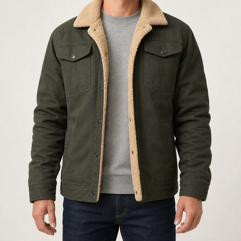 Verbier Sherpa-Lined Trucker Field Jacket — MODEL
