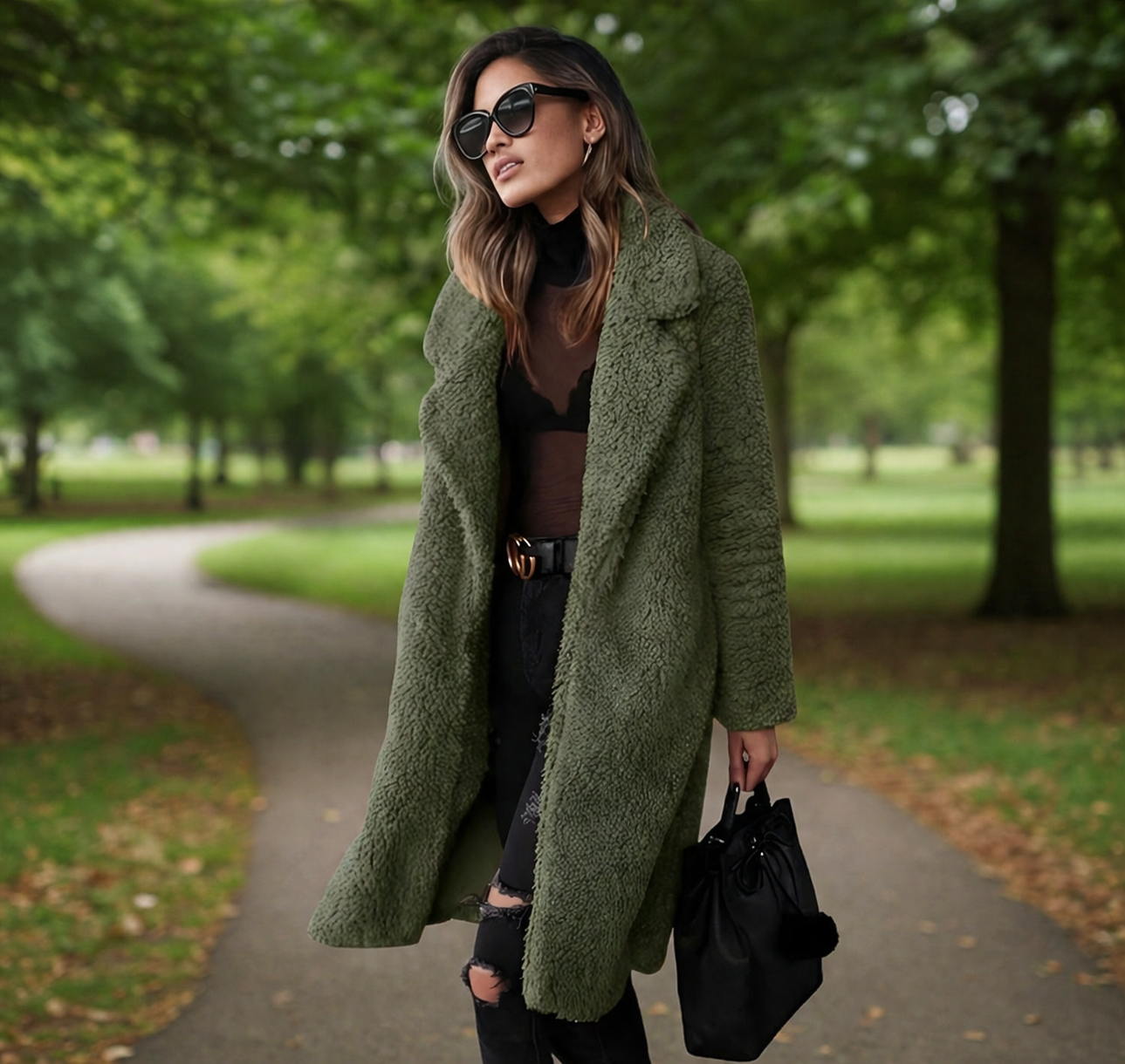 Catania Long Teddy Coat