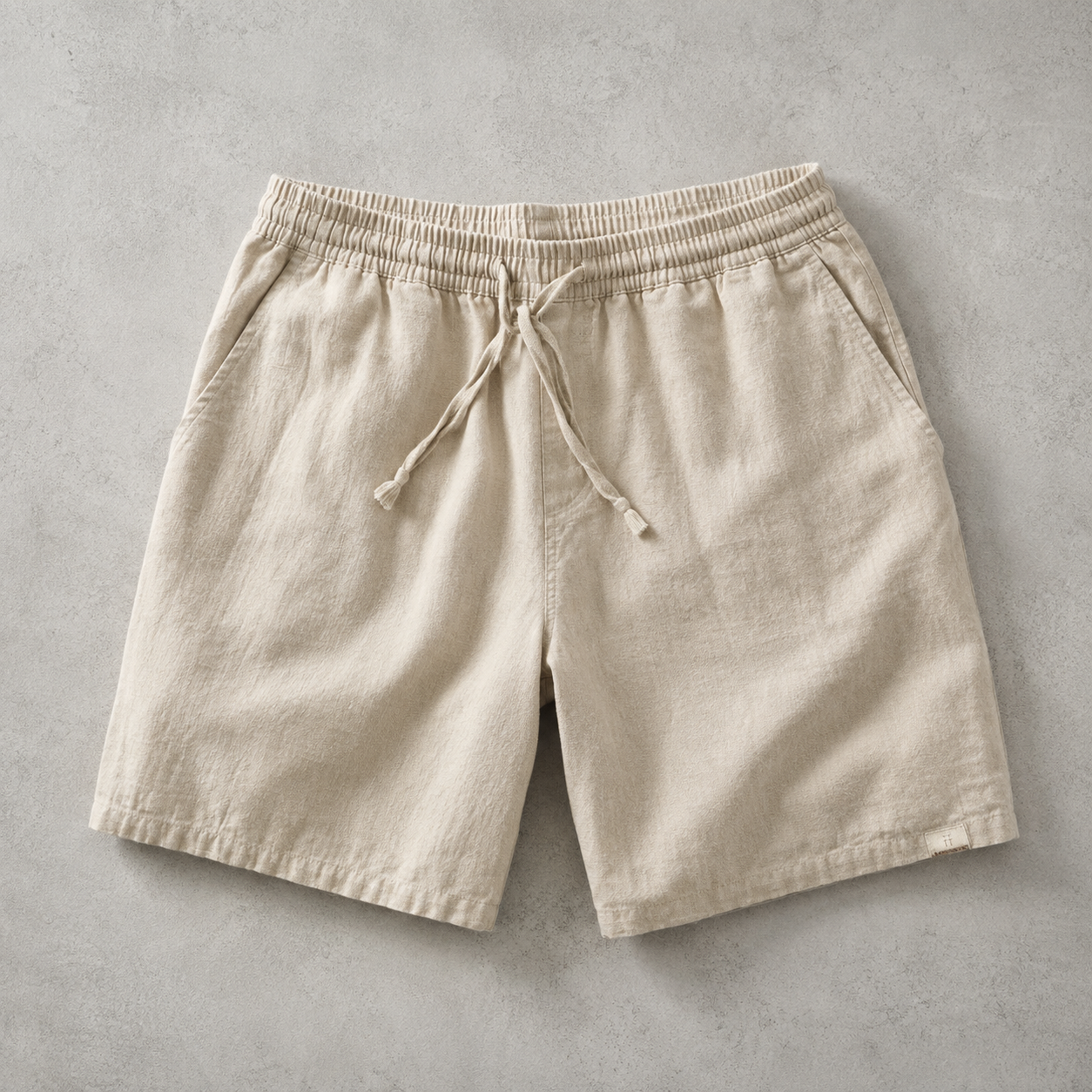 Nazare Linen Blend Drawstring Shorts
