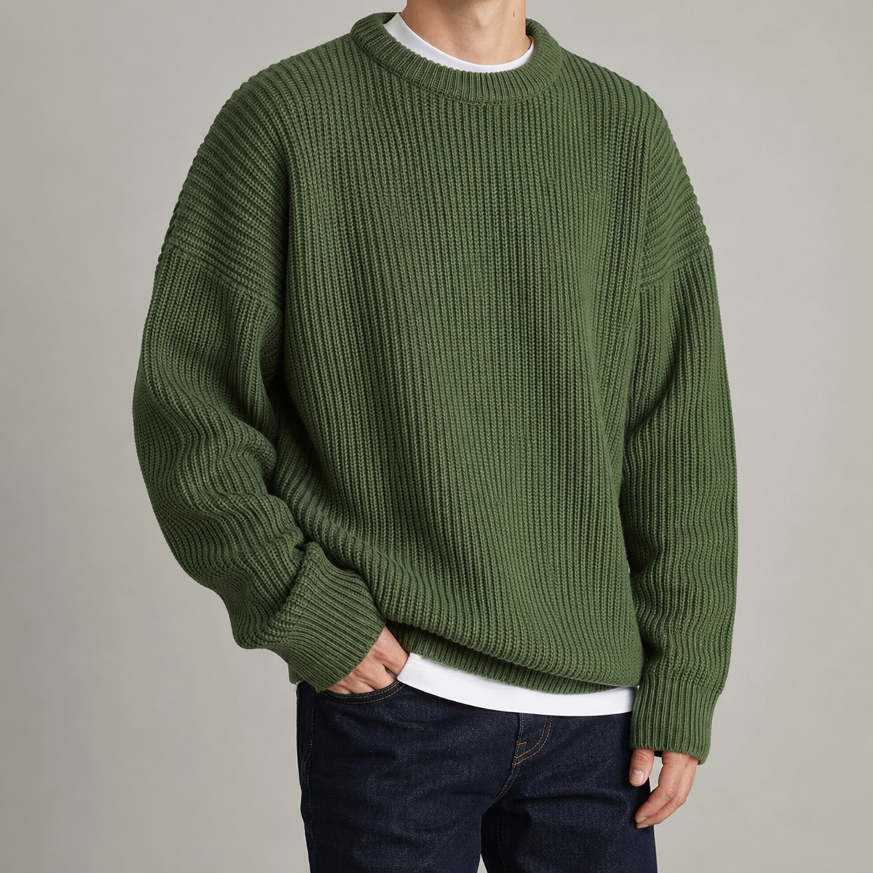 Bregenz Chunky Ribbed Crew Neck Sweater