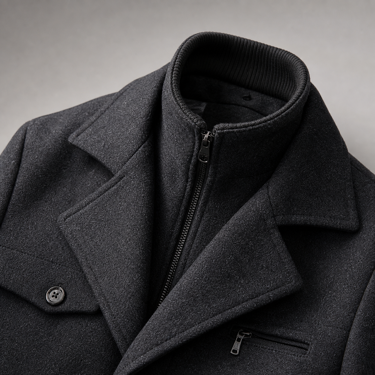 Villach Double Collar Wool Blend Coat