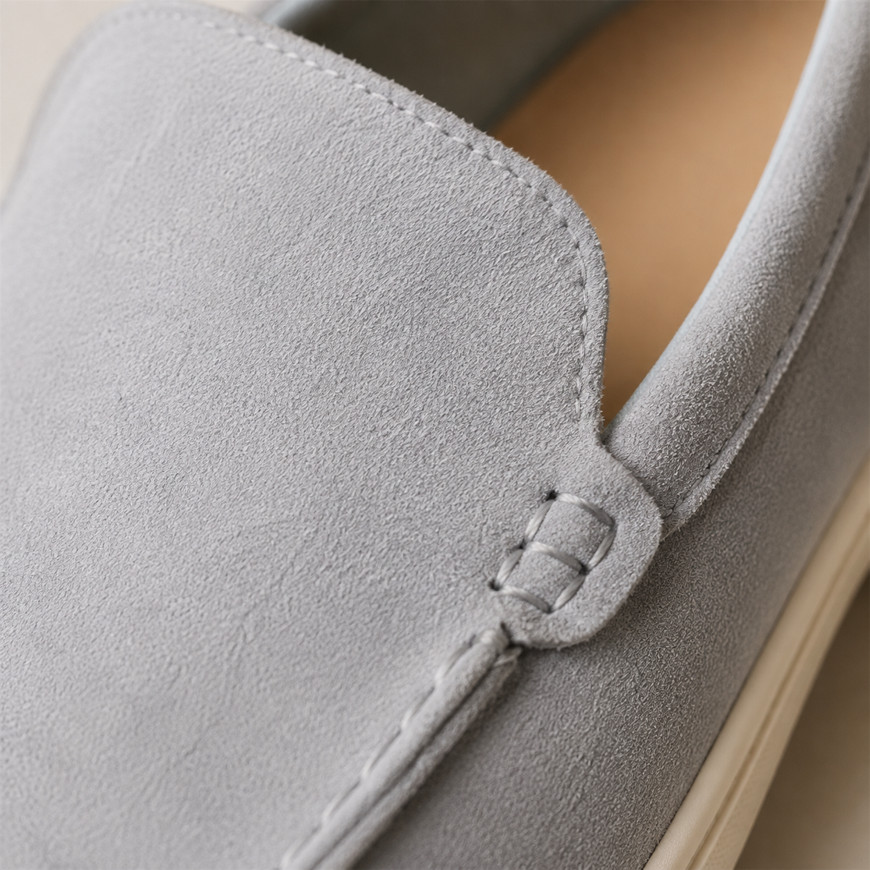 Bruges Suede Slip On Summer Loafer