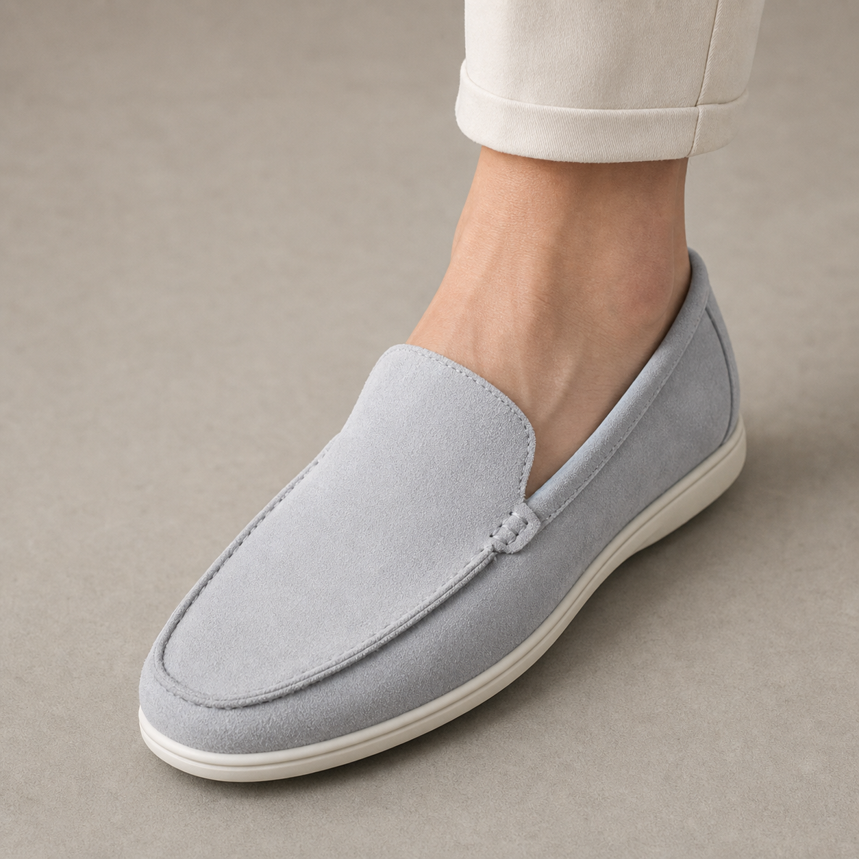 Bruges Suede Slip On Summer Loafer