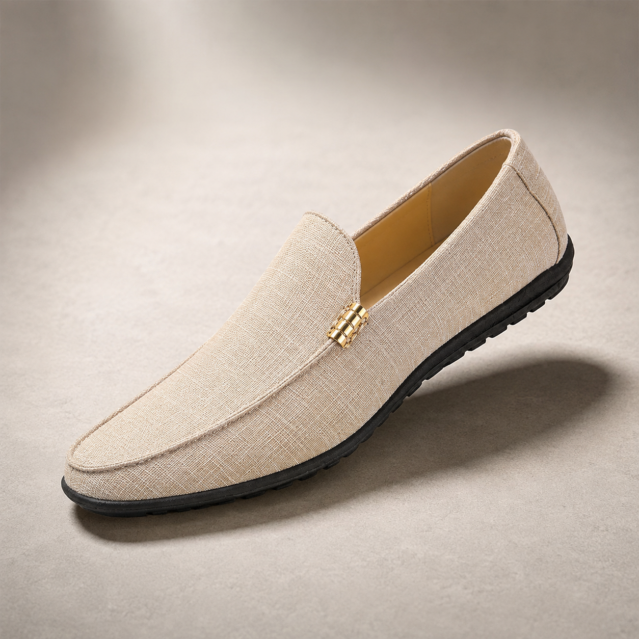 Bari Check Woven Slip On Loafer