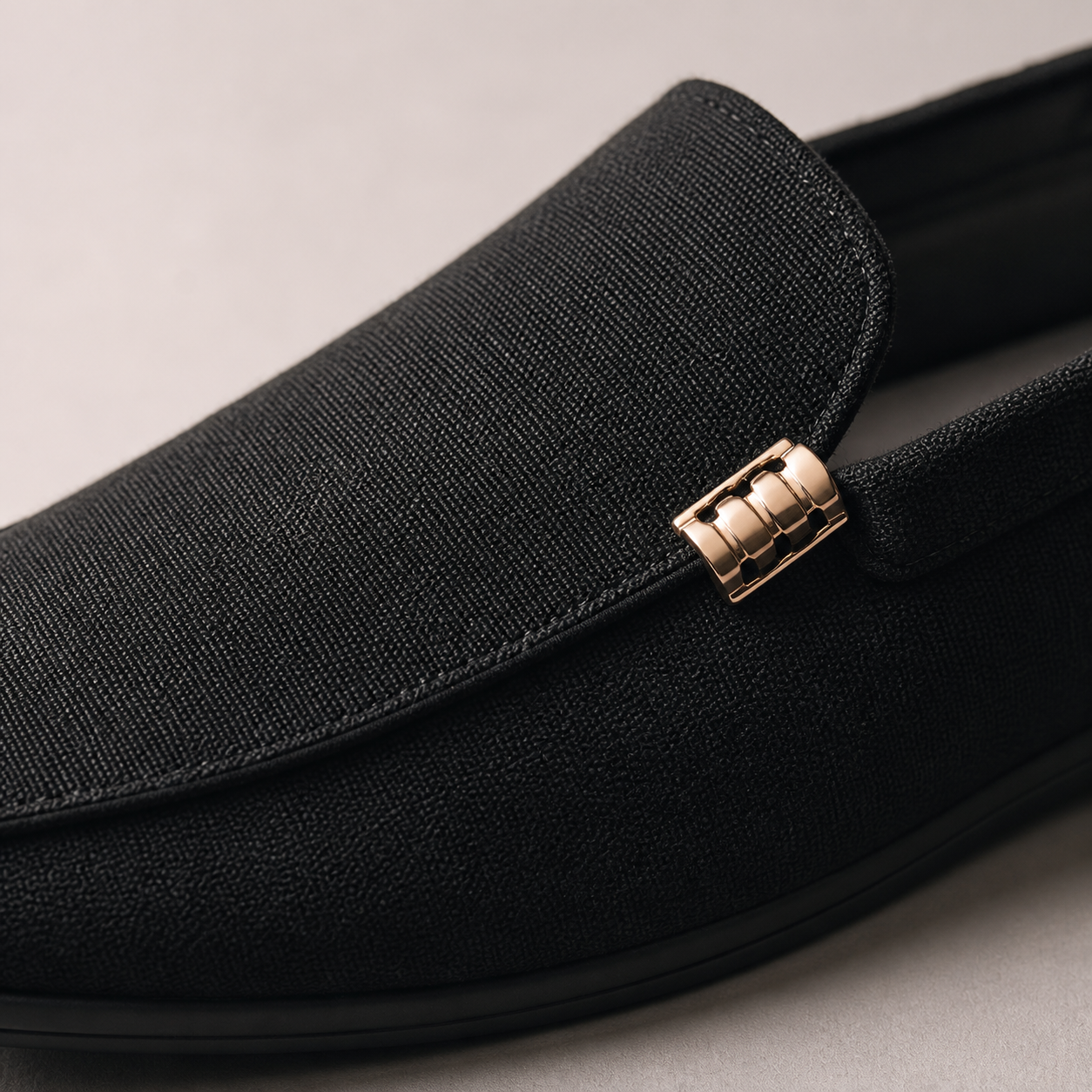Bari Check Woven Slip On Loafer