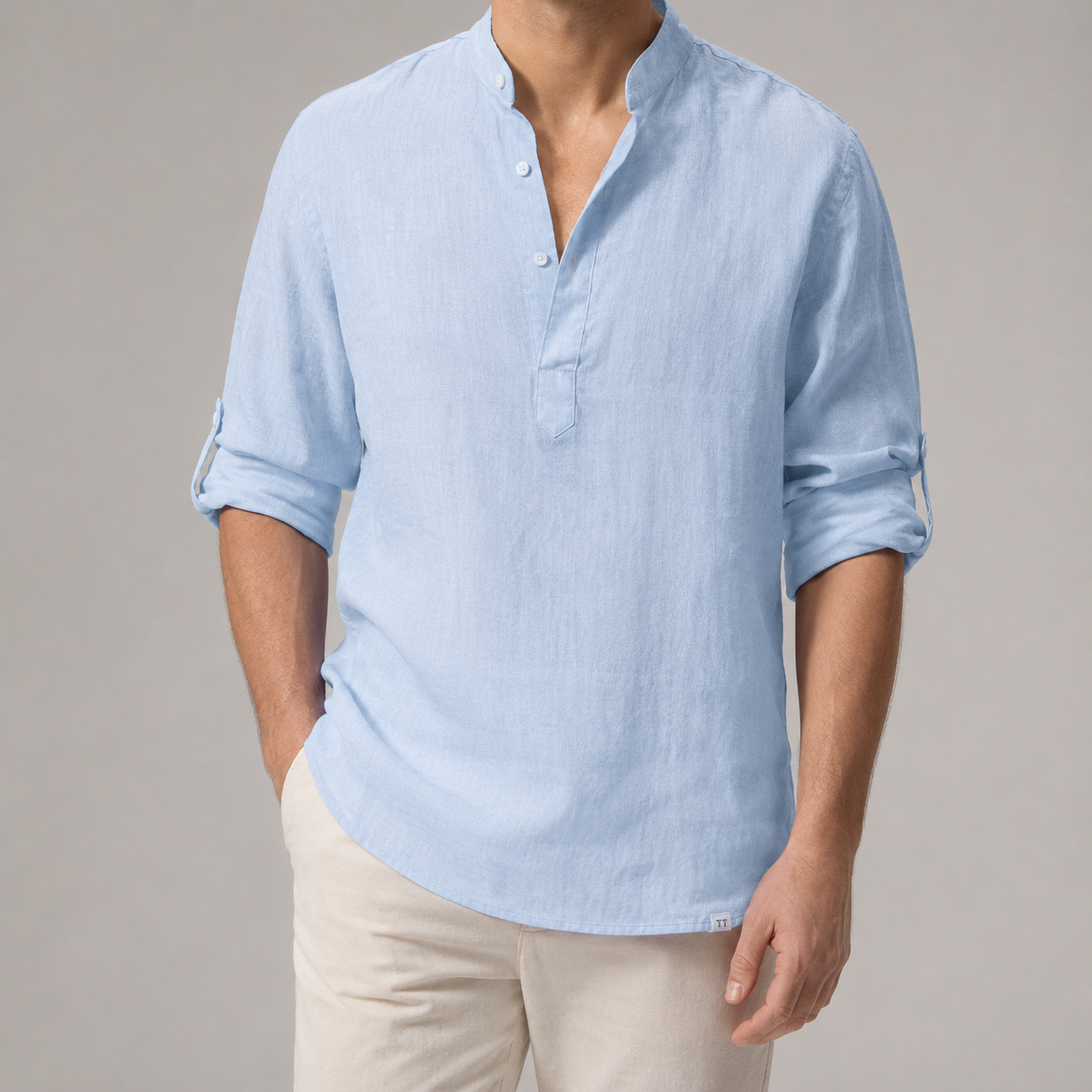 Alassio Roll Tab Sleeve Popover Shirt