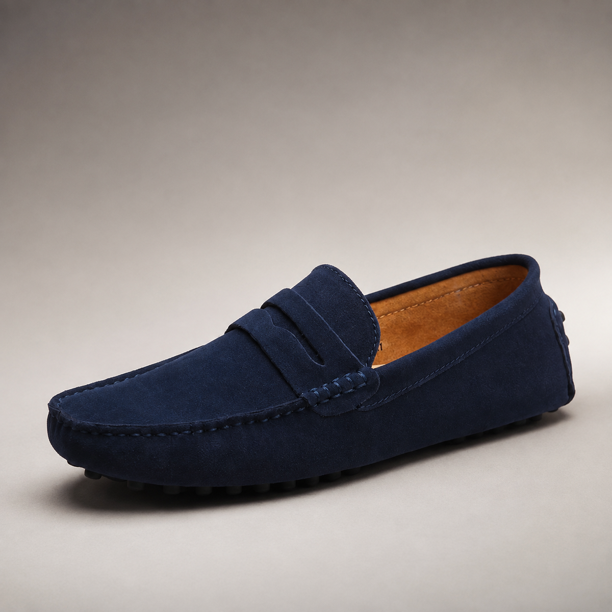 Hyeres Suede Penny Strap Driving Loafer