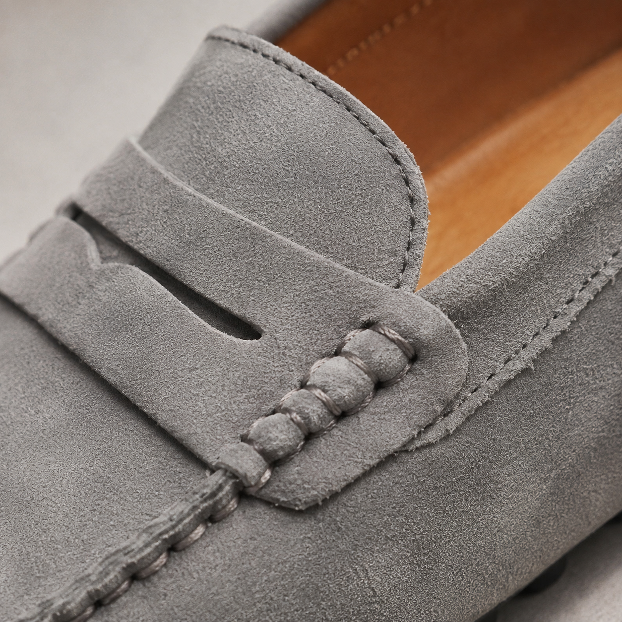 Hyeres Suede Penny Strap Driving Loafer