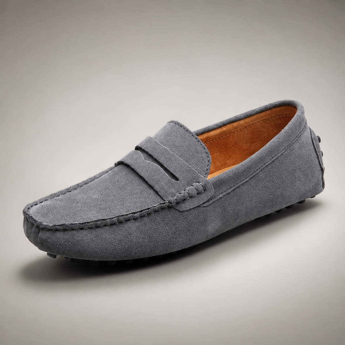 Hyeres Suede Penny Strap Driving Loafer