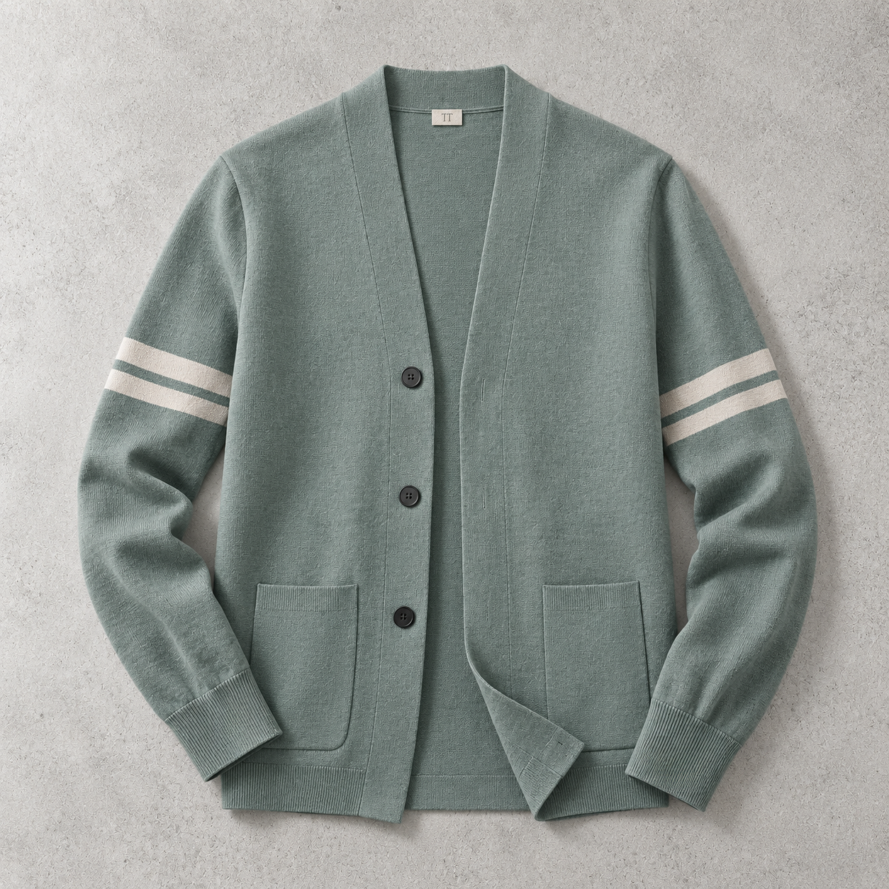 Biarritz Stripe Sleeve Knit Cardigan