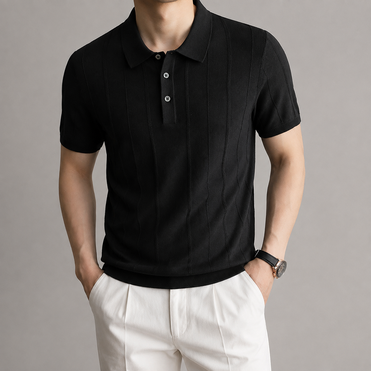 Beaune Short Sleeve Knit Polo