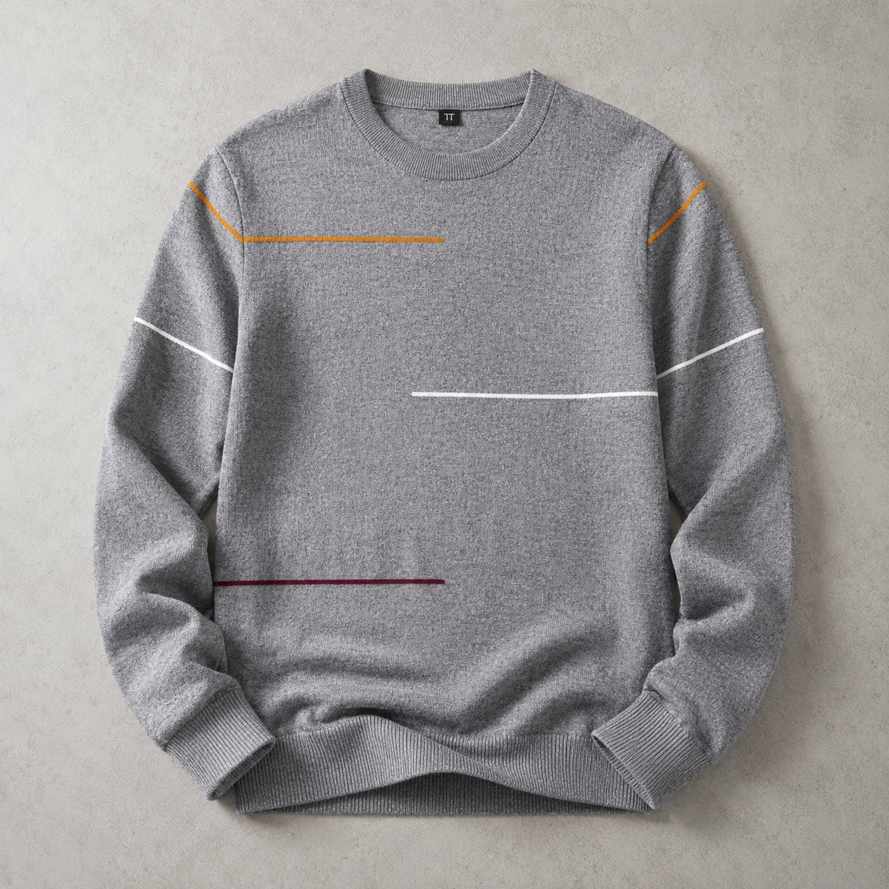 Reims Contrast Stripe Crew Neck Sweater