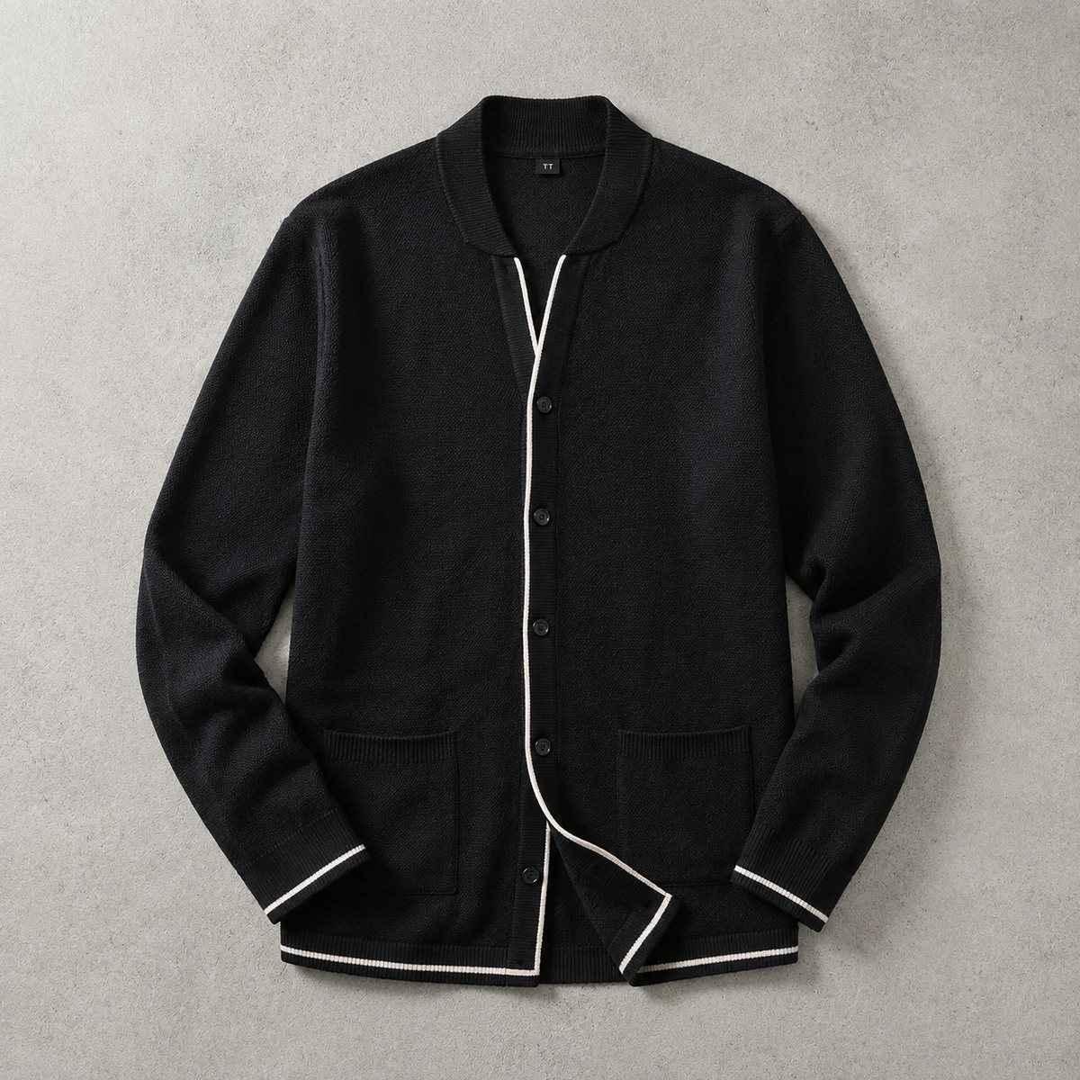 Honfleur Tipped Knit Cardigan Jacket