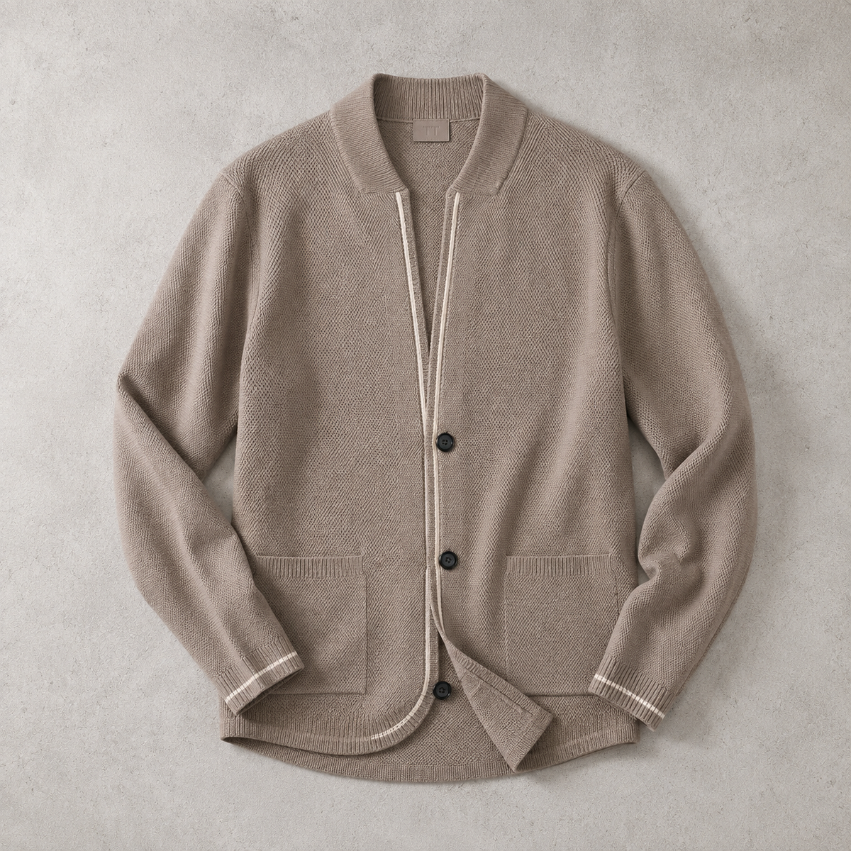 Honfleur Tipped Knit Cardigan Jacket