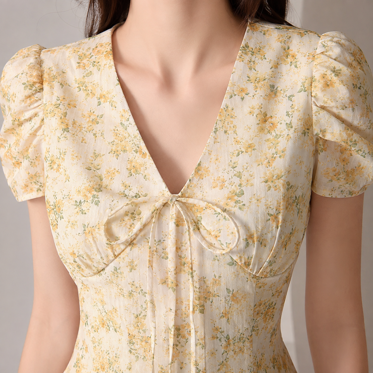 Gstaad Puff Sleeve Floral Mini Dress