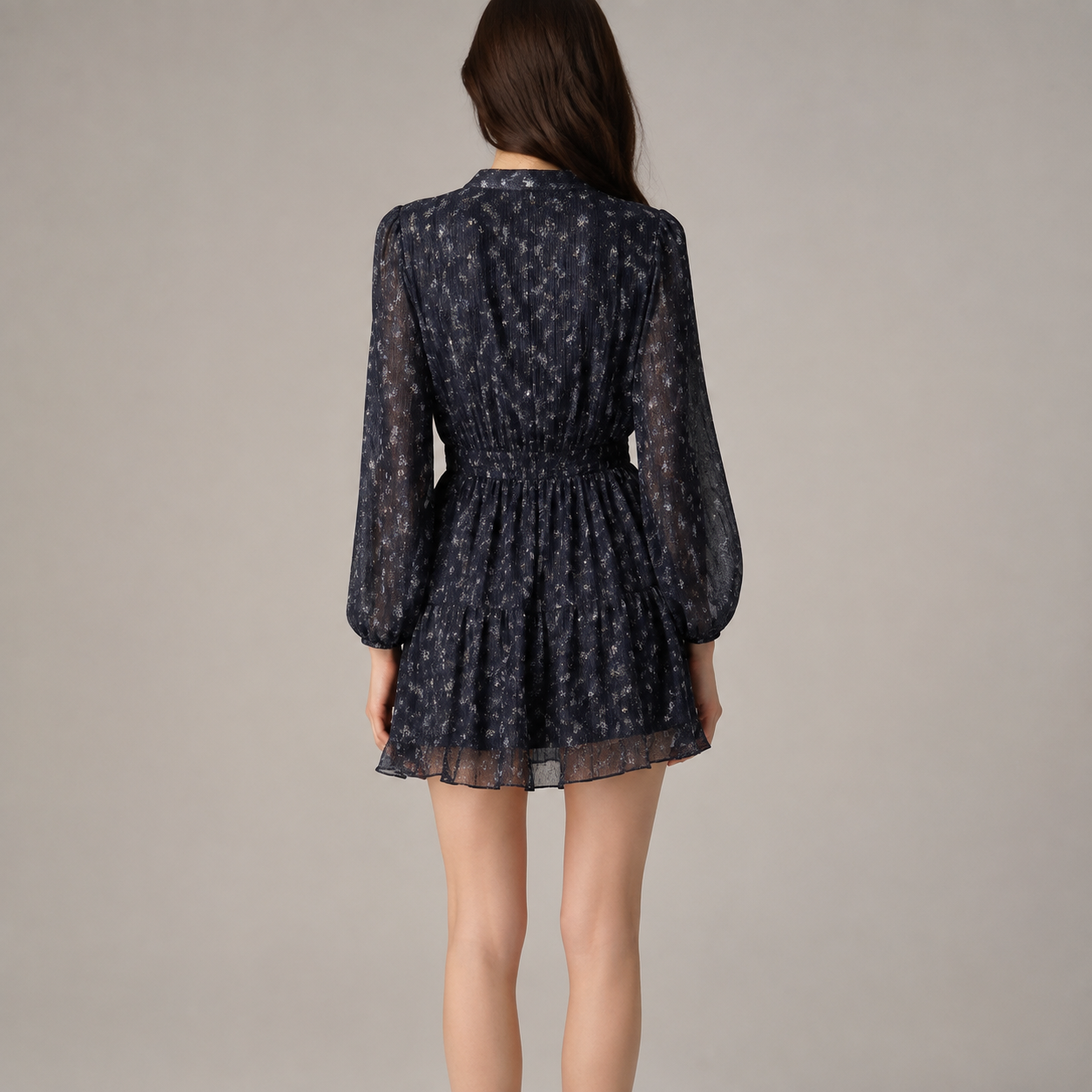 Merano Wrap Front Ditsy Floral Mini Dress