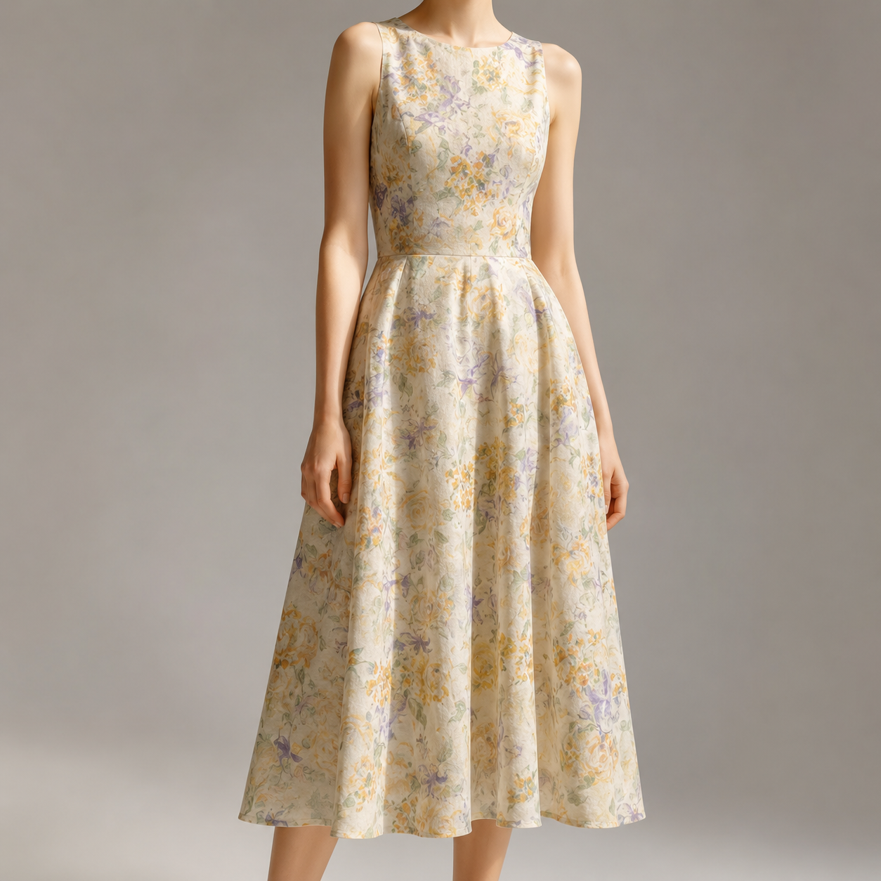 Windsor Floral Tie Shoulder Midi Dress