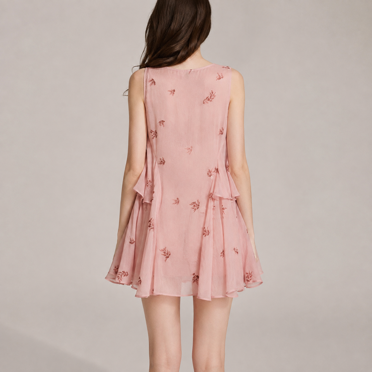 Ludlow Ruffled Floral Mini Dress