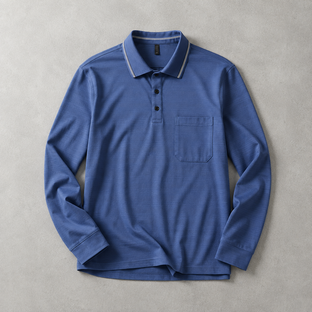 Rye Long Sleeve Tipped Collar Knit Polo