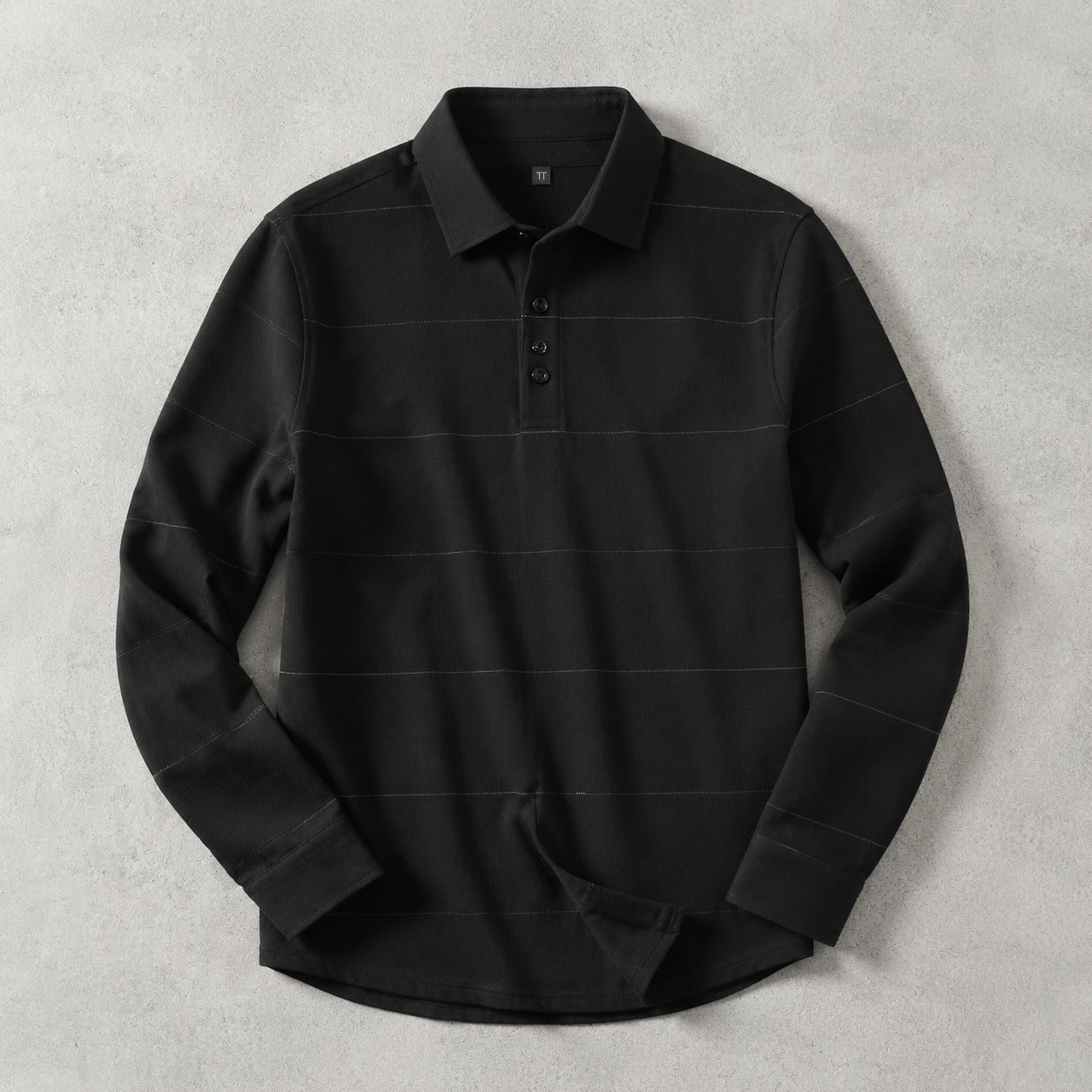 Arundel Striped Long Sleeve Knit Polo
