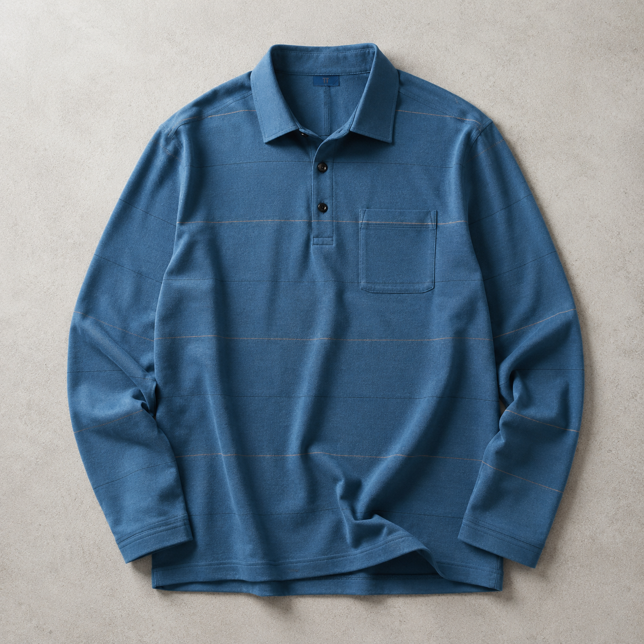 Arundel Striped Long Sleeve Knit Polo