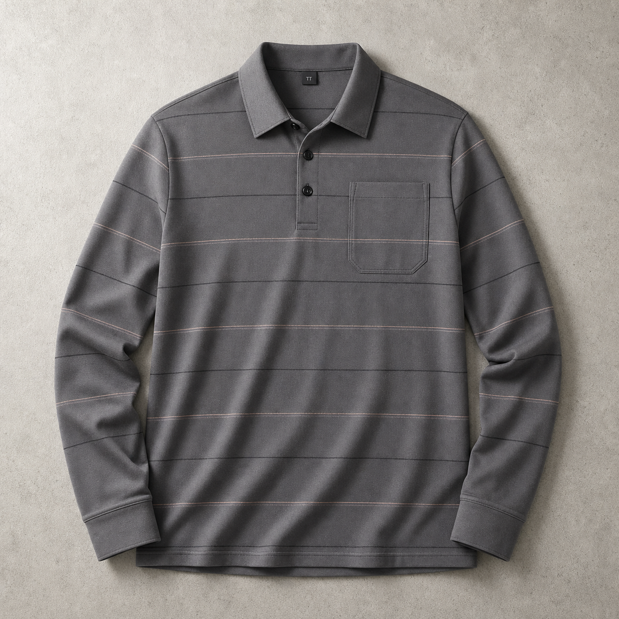 Arundel Striped Long Sleeve Knit Polo