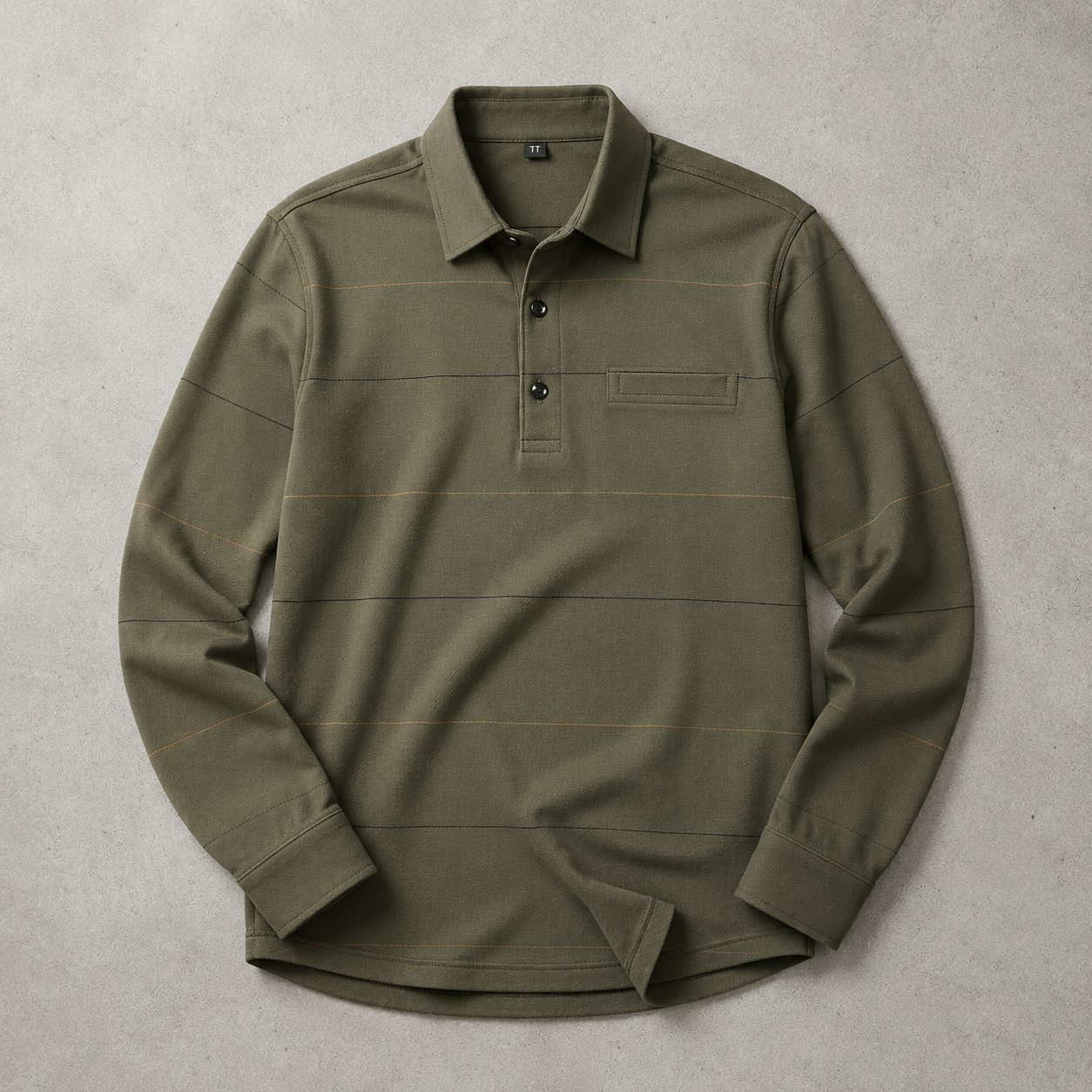 Arundel Striped Long Sleeve Knit Polo
