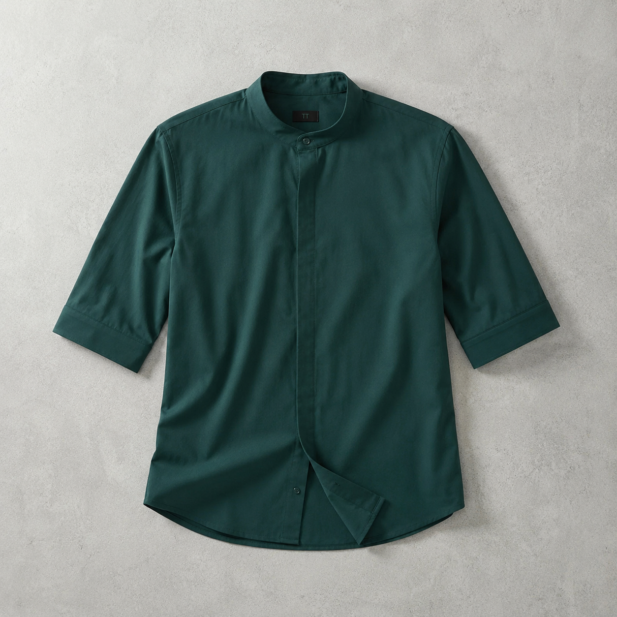 Tetbury Band Collar Half Sleeve Shirt