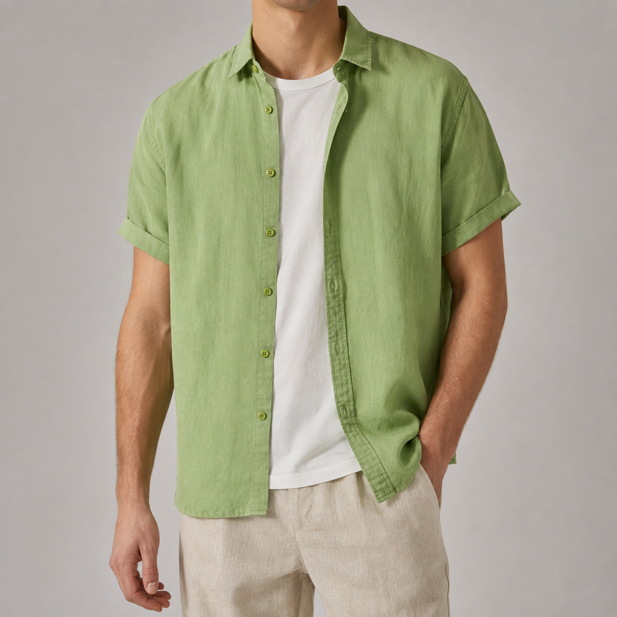 Keswick Classic Short Sleeve Linen Shirt