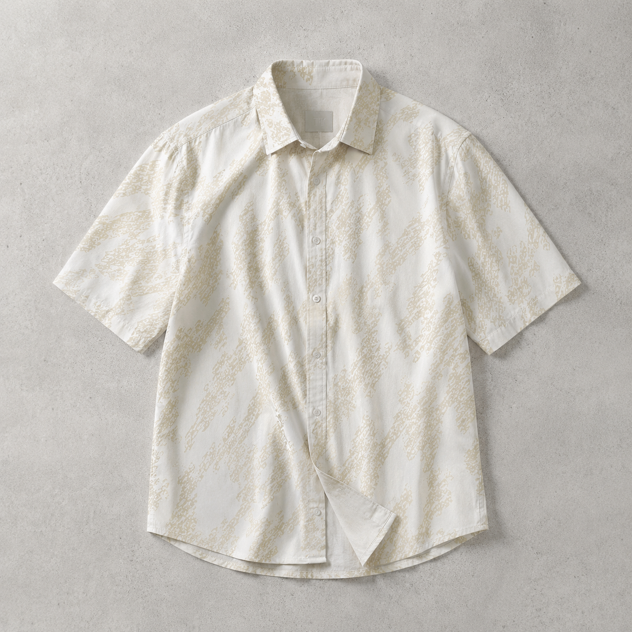 Woodstock Abstract Print Short Sleeve Shirt