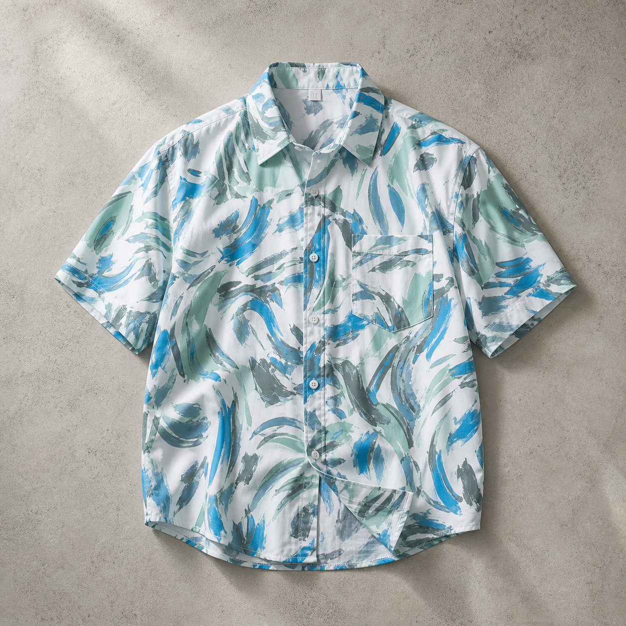 Fowey Tropical Print Short Sleeve Shirt
