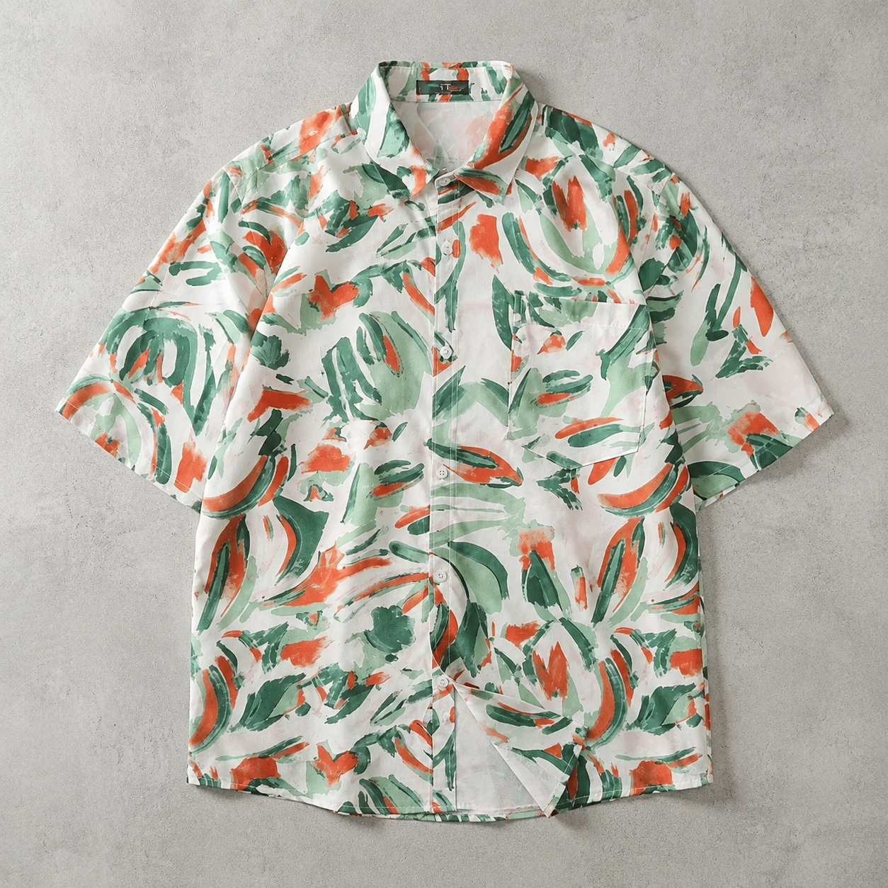 Fowey Tropical Print Short Sleeve Shirt