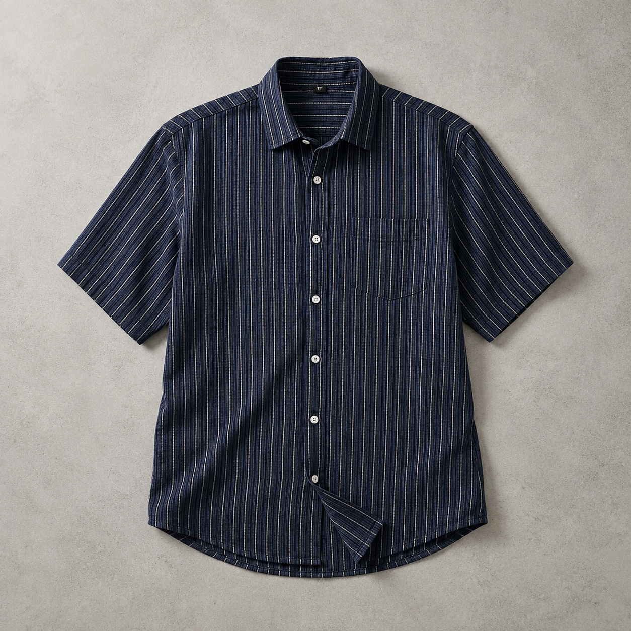 Cadiz Textured Stripe Short Sleeve Shirt