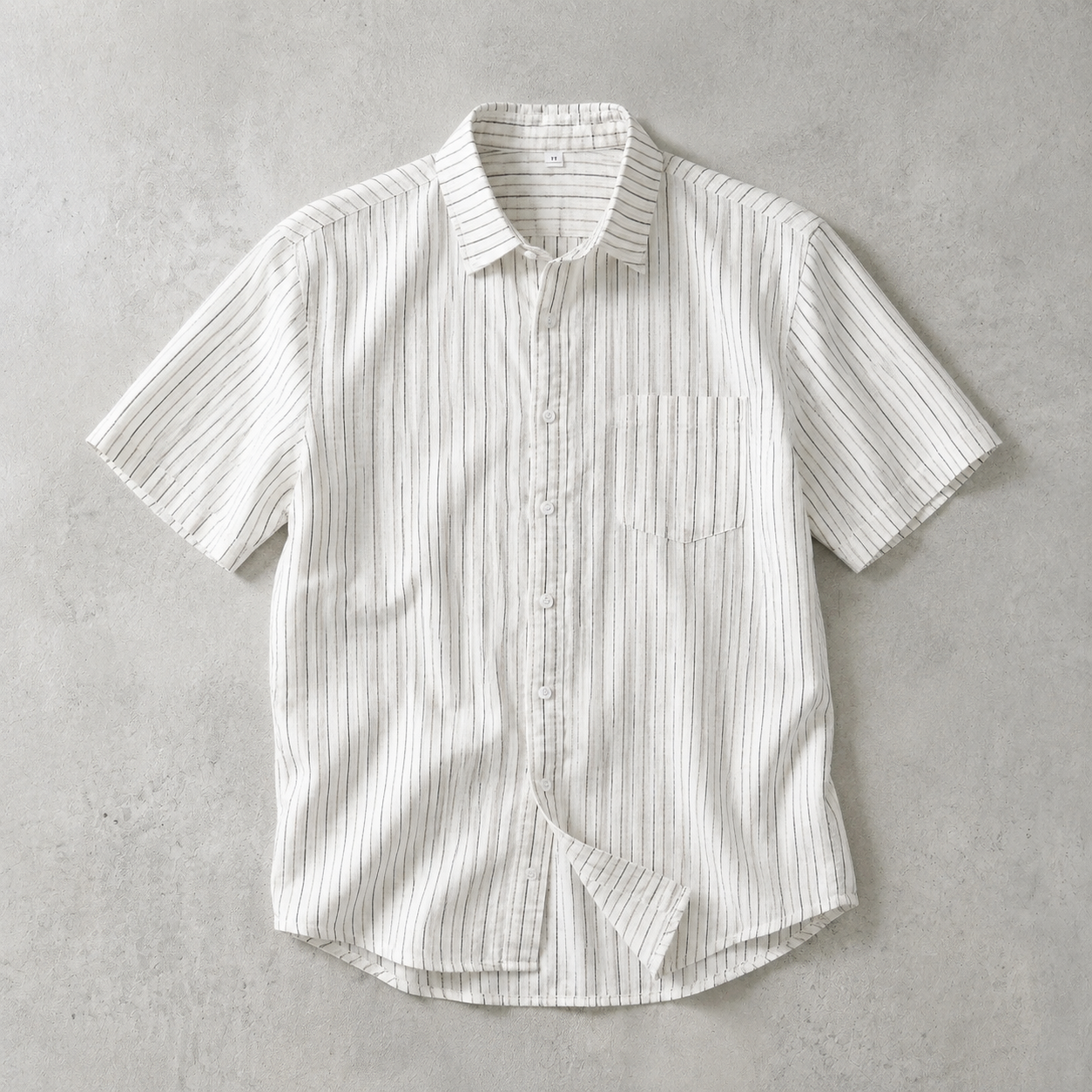 Cadiz Textured Stripe Short Sleeve Shirt