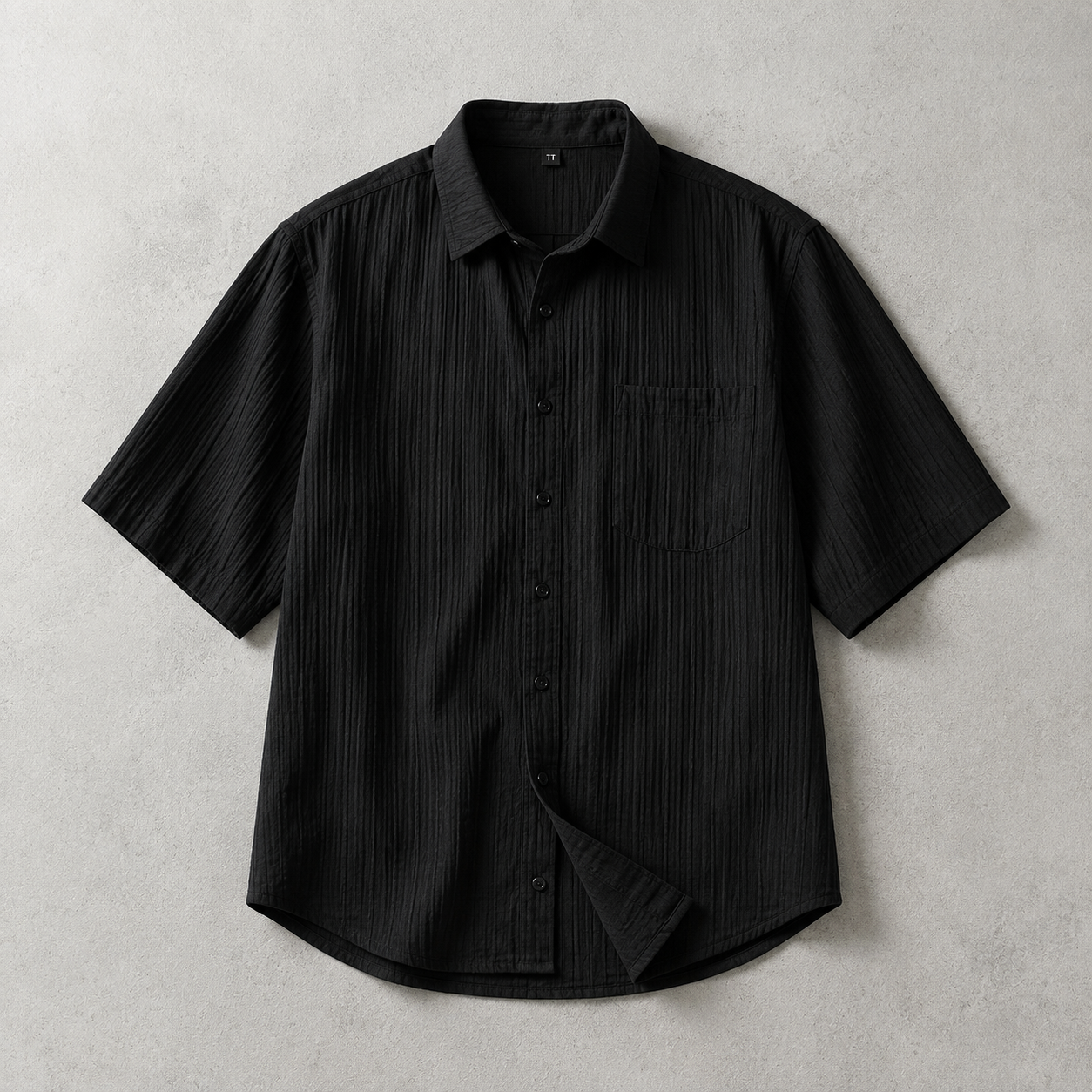 Girona Crinkle Texture Short Sleeve Shirt