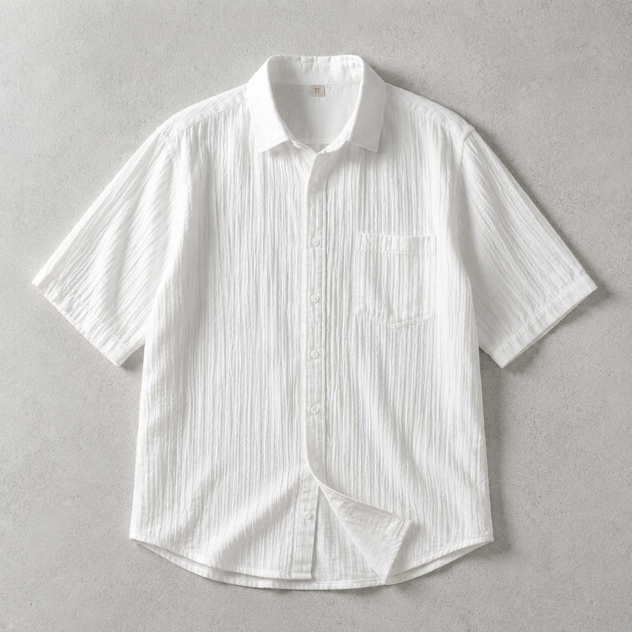 Girona Crinkle Texture Short Sleeve Shirt