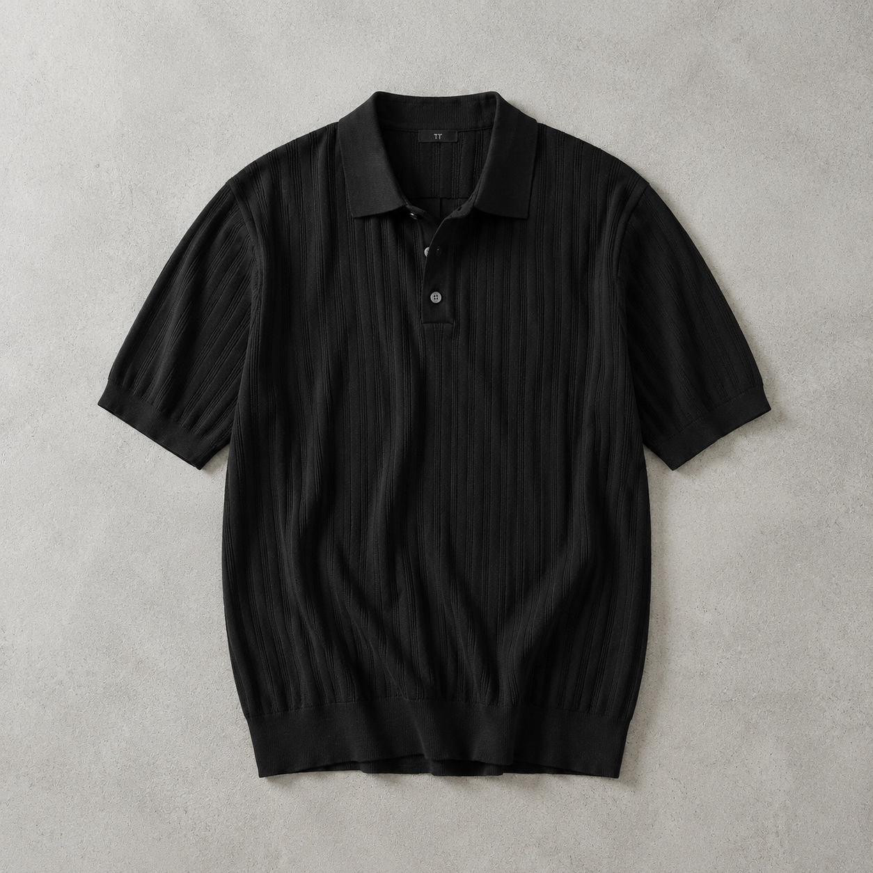 Cadaques Ribbed Knit Polo Shirt