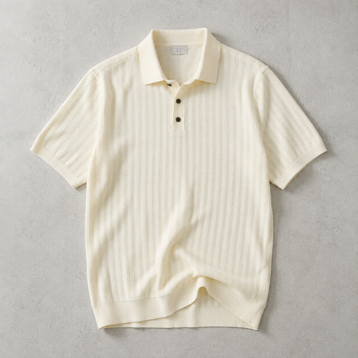 Cadaques Ribbed Knit Polo Shirt