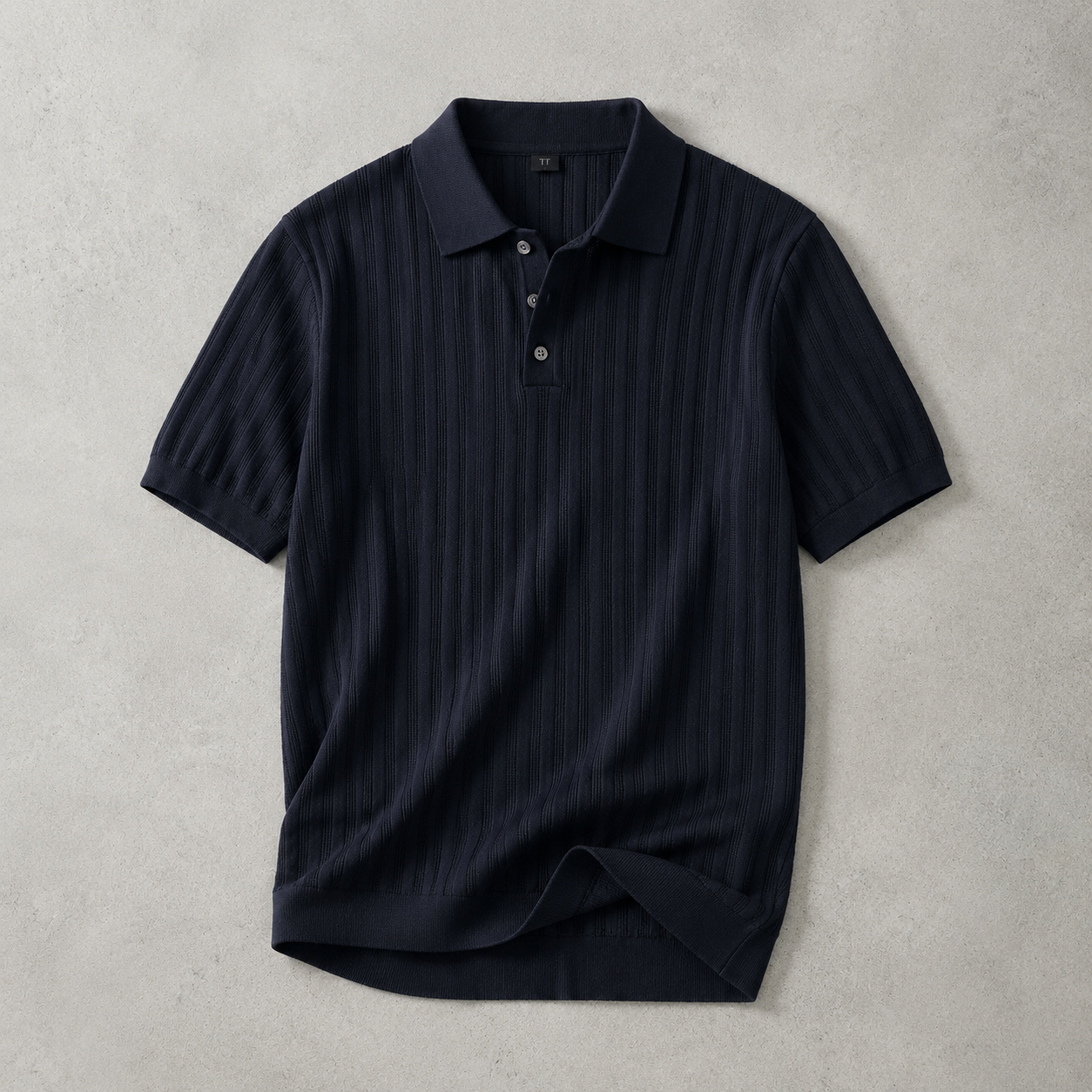 Cadaques Ribbed Knit Polo Shirt