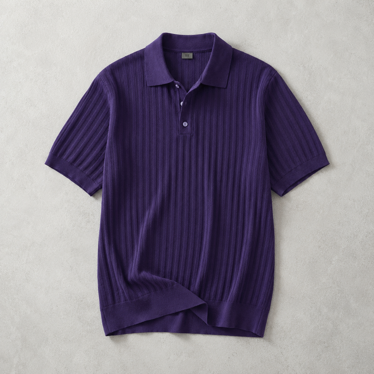 Cadaques Ribbed Knit Polo Shirt