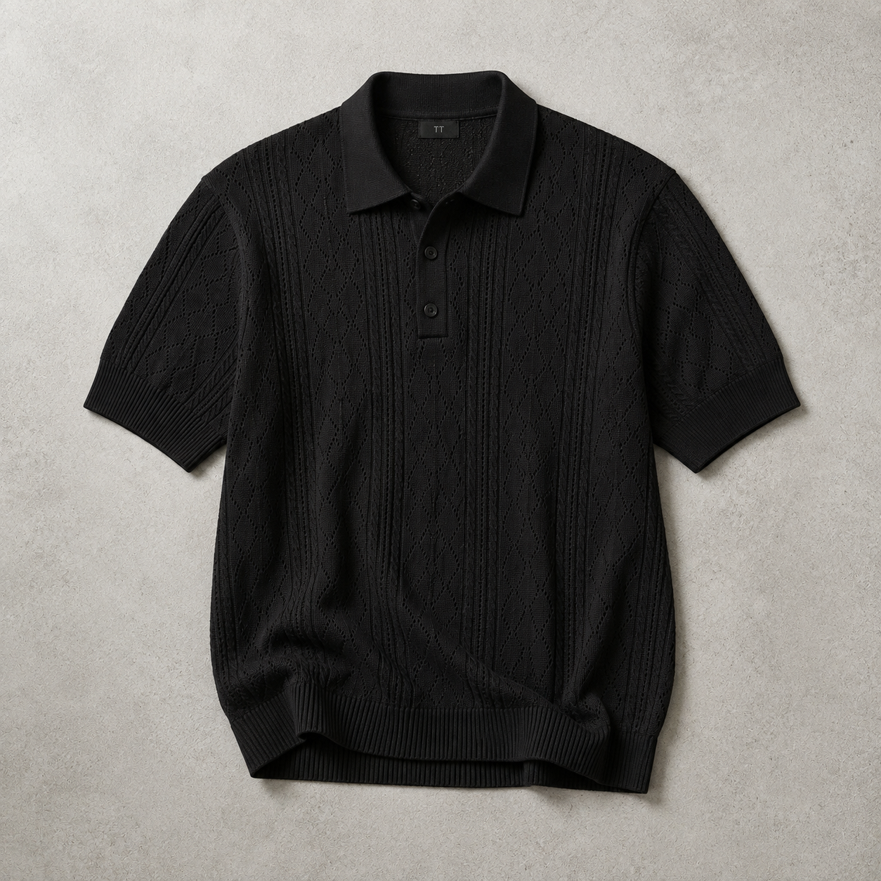 Sitges Pointelle Knit Polo Shirt