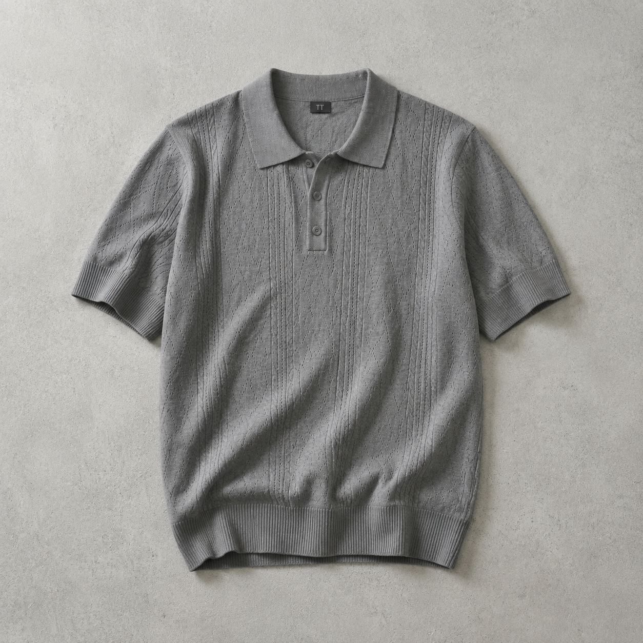 Sitges Pointelle Knit Polo Shirt