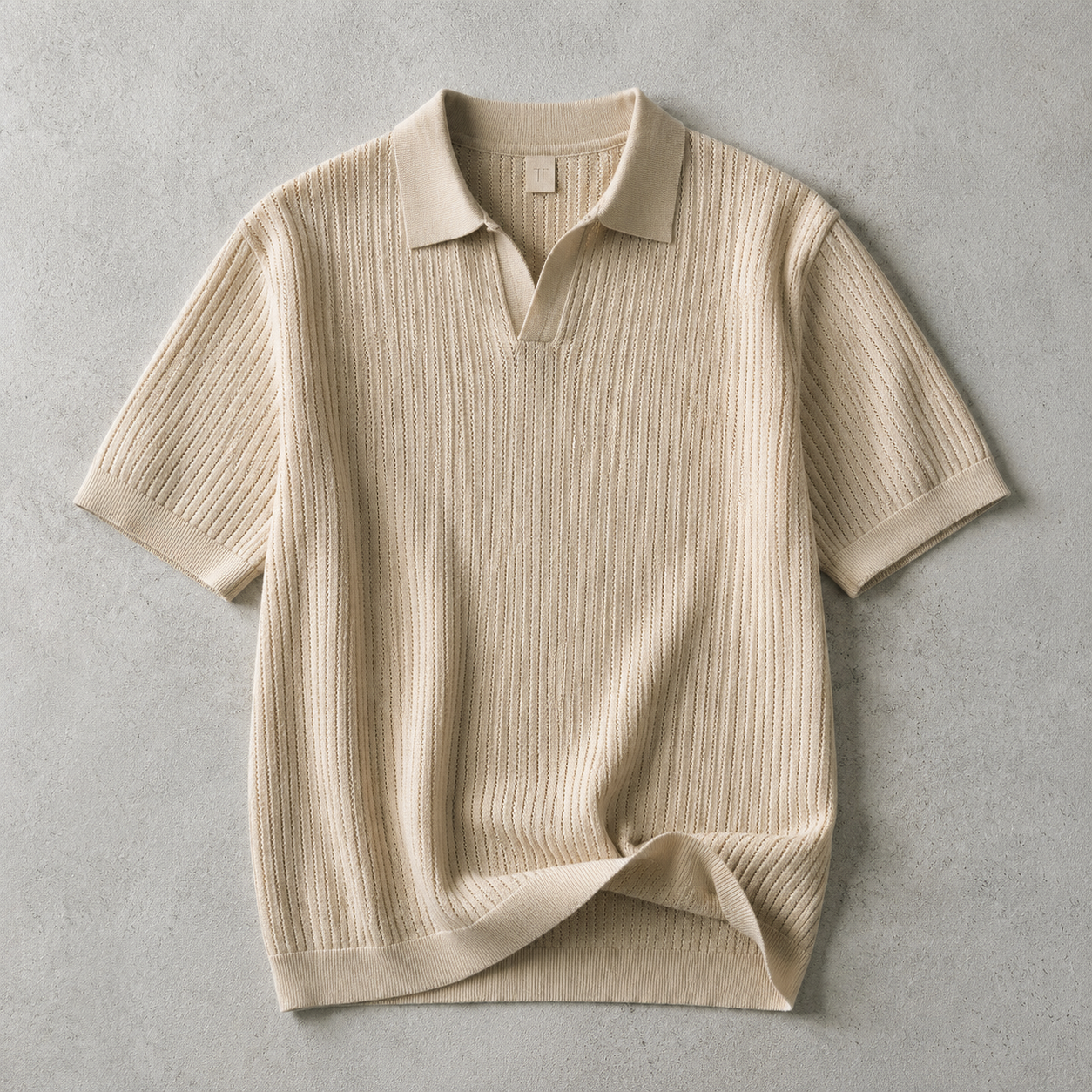 Bilbao Open Collar Knit Polo Shirt
