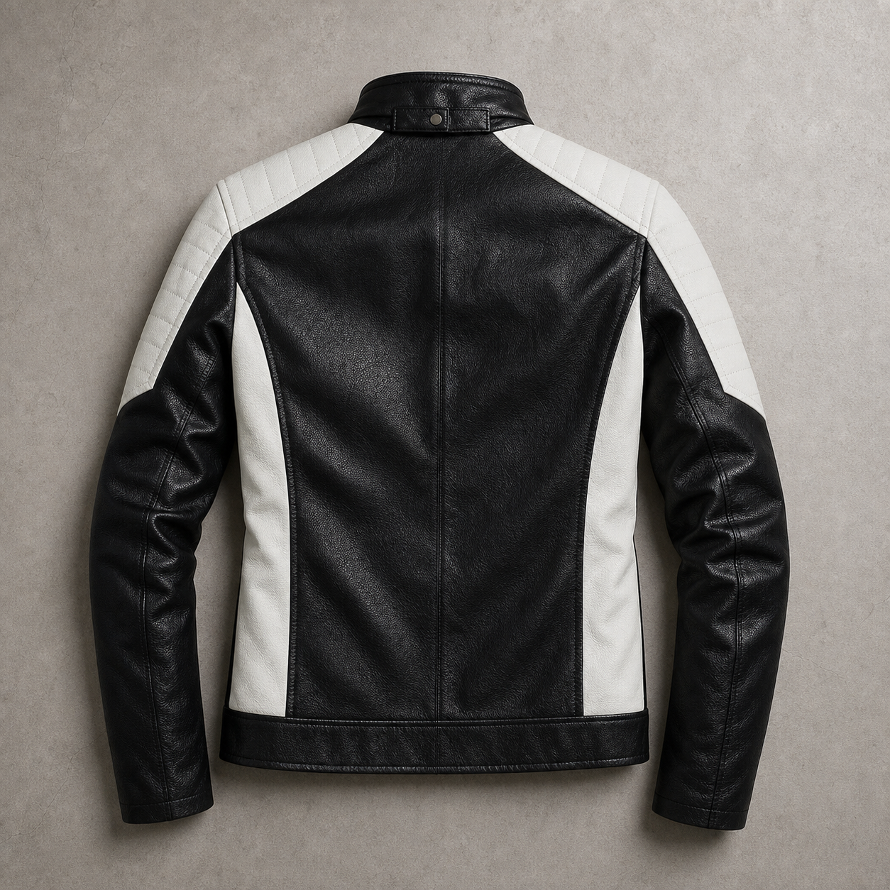 Toledo Color Block Faux Leather Biker Jacket