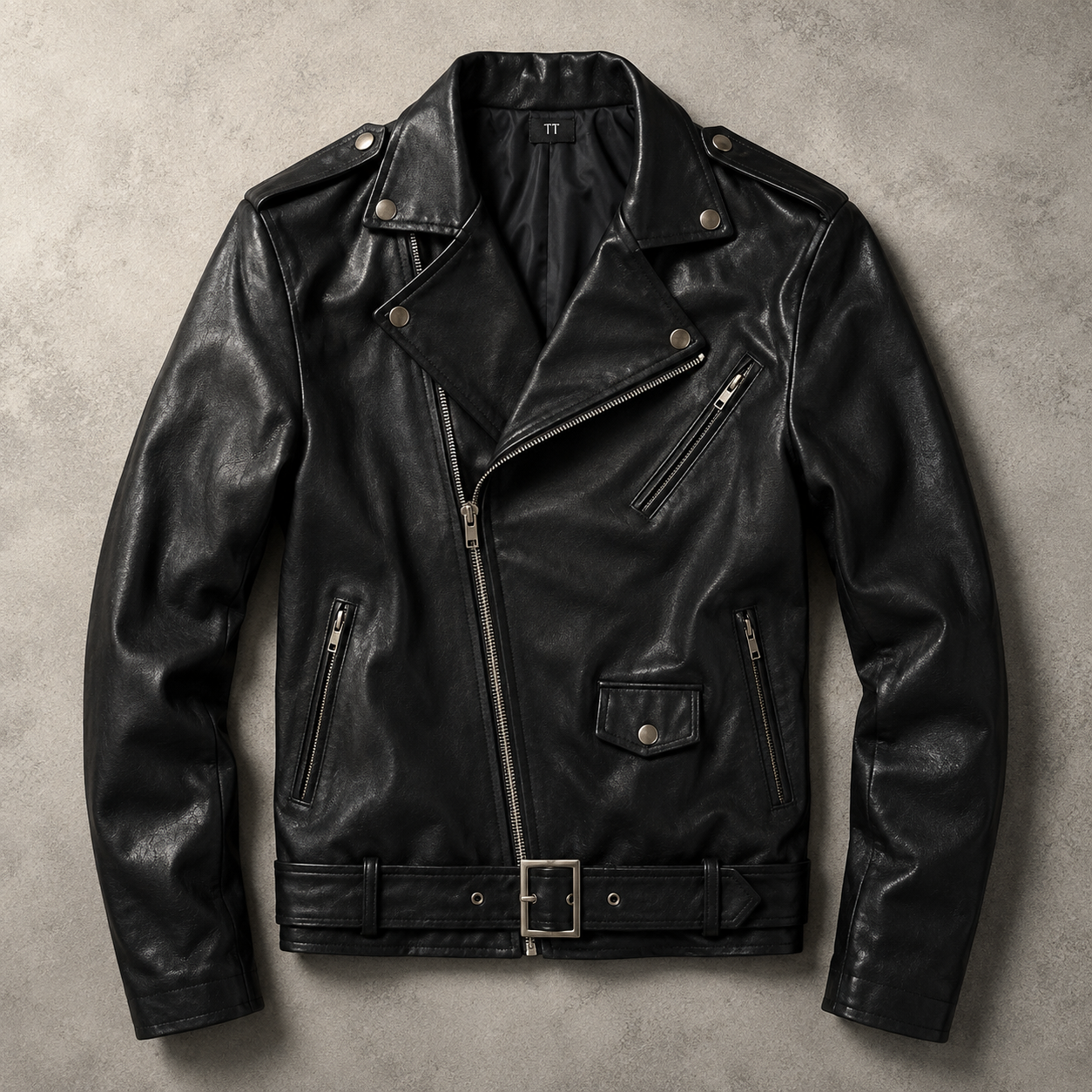 Cordoba Asymmetric Zip Faux Leather Moto Jacket