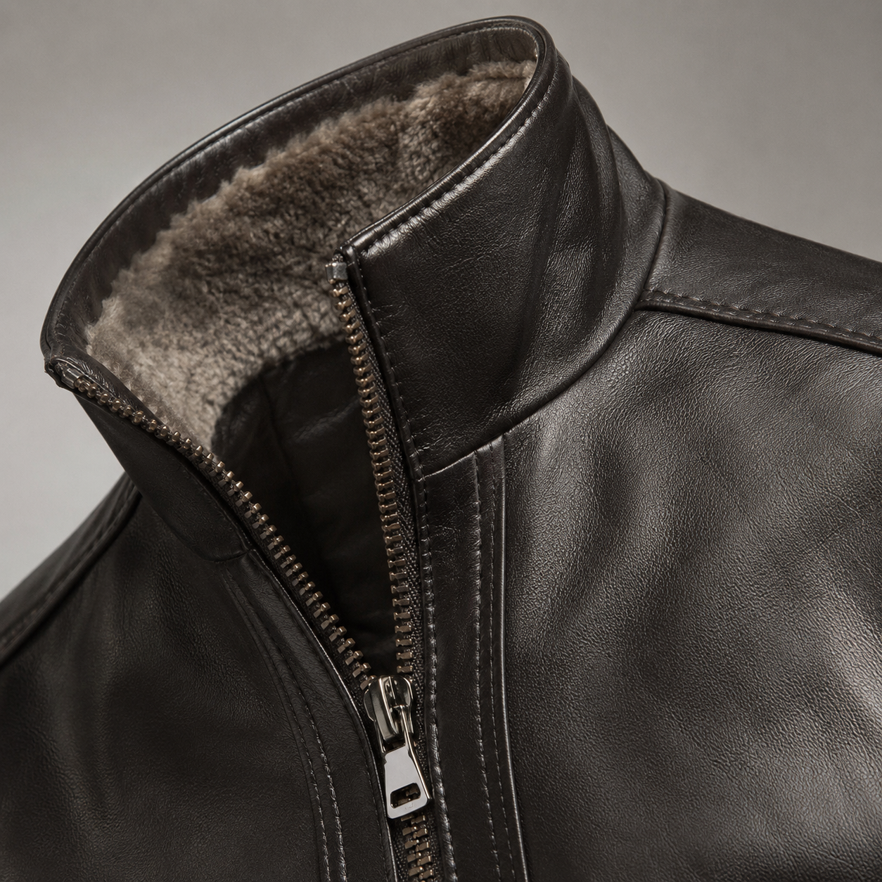 Valencia Faux Fur Lined Leather Style Jacket