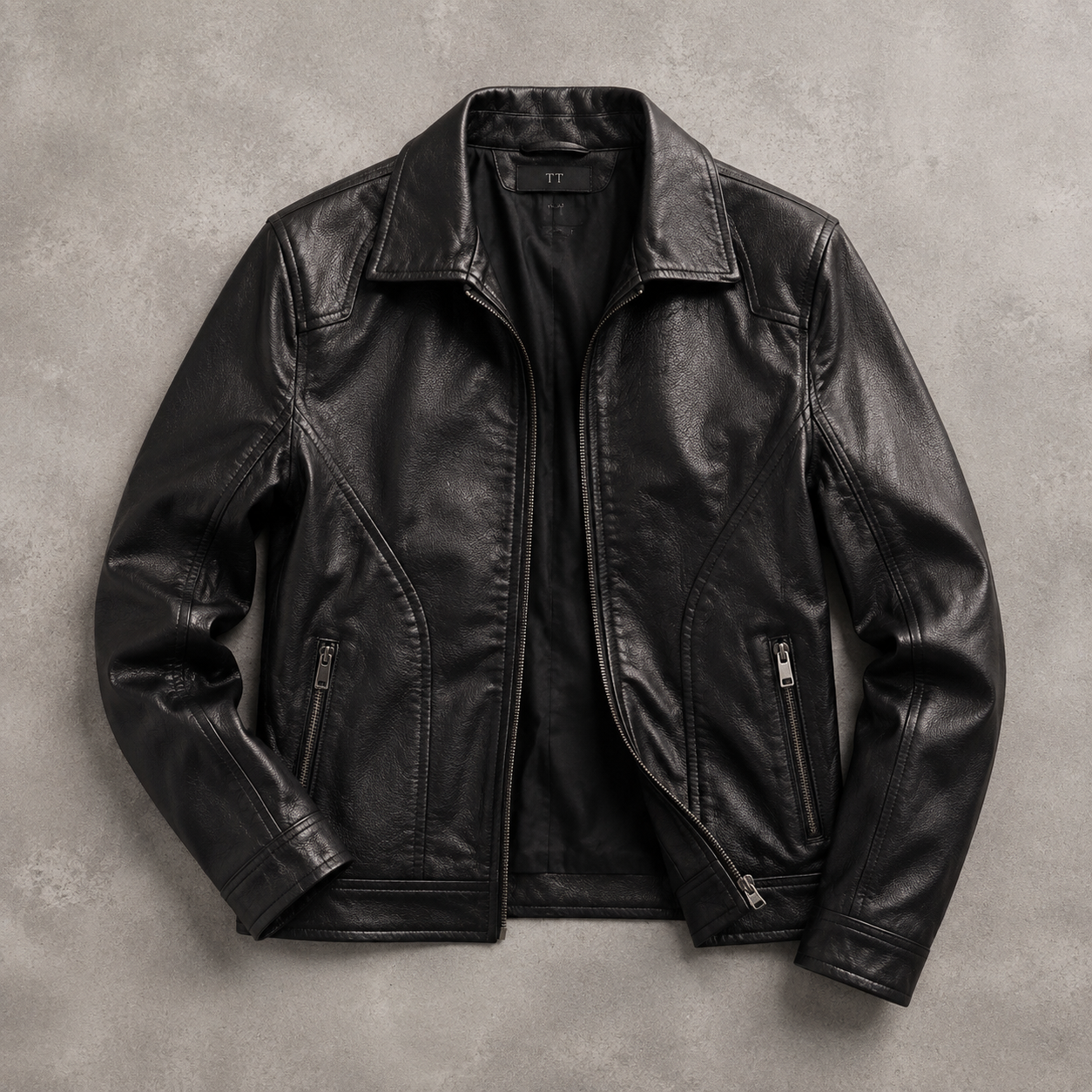 Cascais Slim Fit Faux Leather Jacket